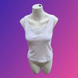 Women's (Junior's) White Tank Top
